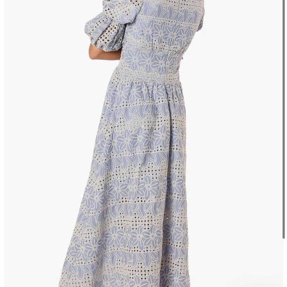 Petal & Pup Dresses & Skirts - Petal & Pup Light Blue Floral Lace Maxi Dress